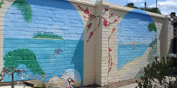 Tropical Beach Mural