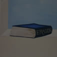 Book in Castle Window with Saphira Trompe D'Oeil