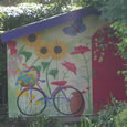 Exterior Garden Shed Mural
